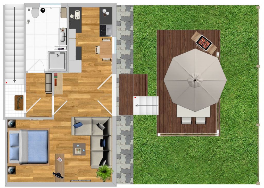 Grundriss Ferienwohnung "Gold"